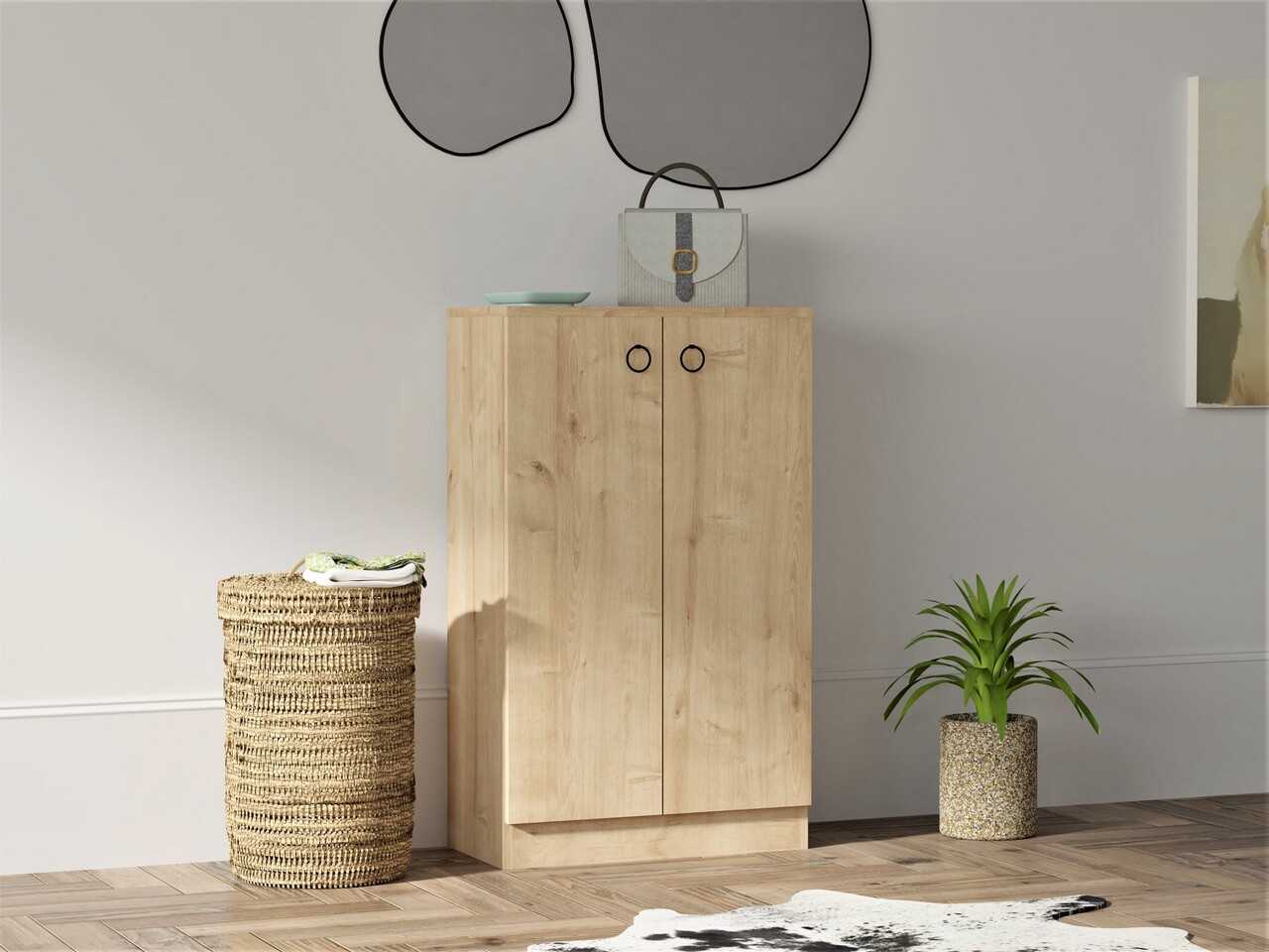 Pantofar Defne, Puqa Design, 60x31.6x100 cm, natural - imagine 6